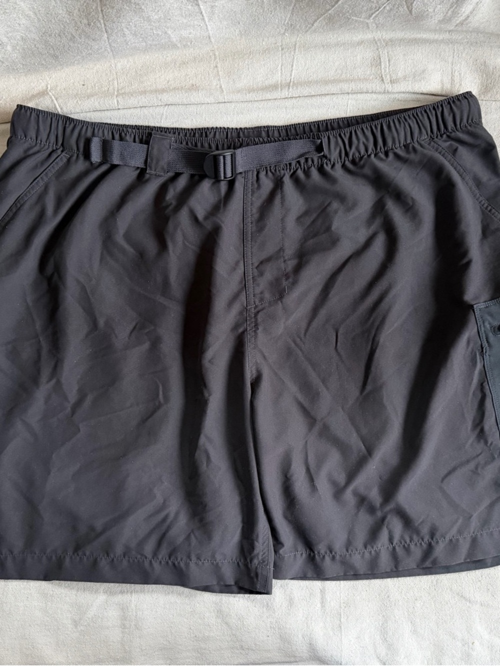 The North Face Men’s Class V Belted Cargo Shorts Black Water Swim Hike Gorpcore